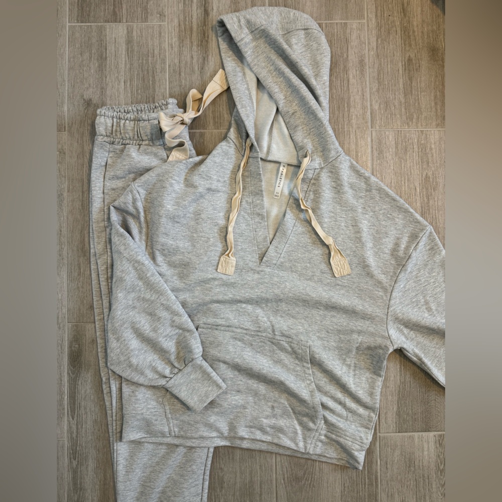 Fabletics Gray Hoodie and Jogger Set